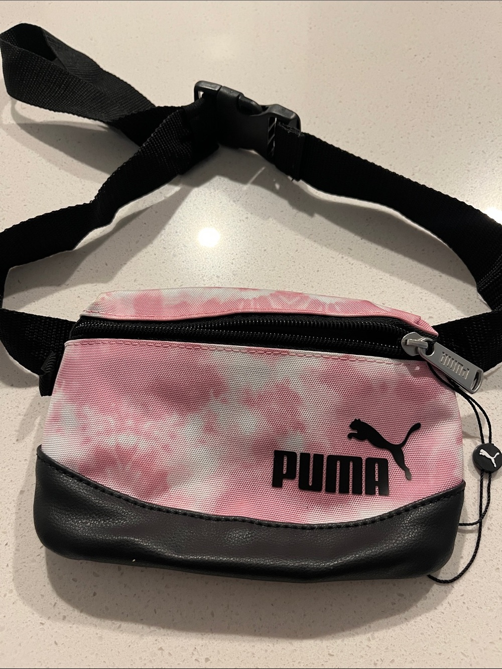 Puma Pink Tie-Dye Fanny Pack